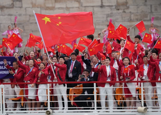Ķīnas delegācija aizvien pirmajā vietā olimpisko spēļu medaļu kopvērtējumā
