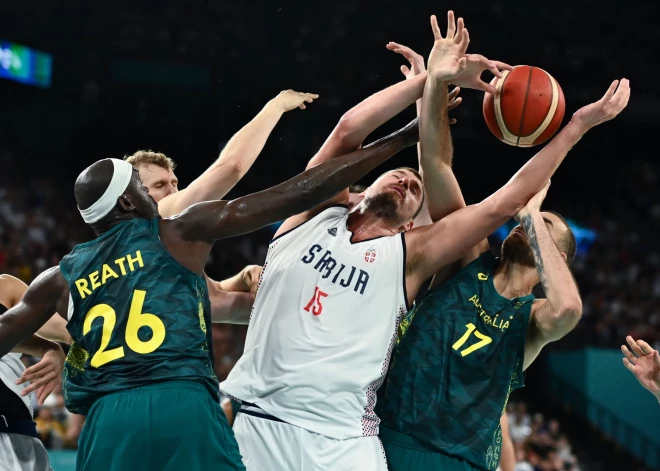 24 punktu deficīts nespēj atturēt Serbijas basketbolistus, kuri pieveic Austrāliju un sasniedz olimpisko spēļu pusfinālu