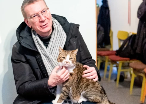 Эдгар Ринкевич и кот Сержант.