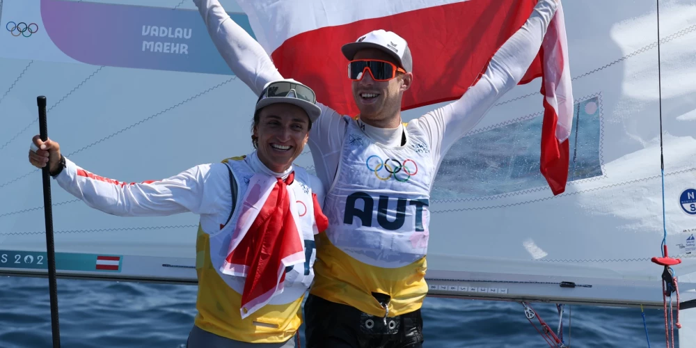 Austrijas burātāji Lara Valdava un Lukass Mērs.