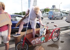 Piketā sākotnēji piedalījās apmēram 20 cilvēki, no kuriem lielākā daļa rīko pasākumu uz tilta, bet trīs cilvēki uz pasākumu atbraukuši ar motorlaivu pa Daugavu. Vēlāk pasākumam pievienojās vēl vairāki aktīvisti.