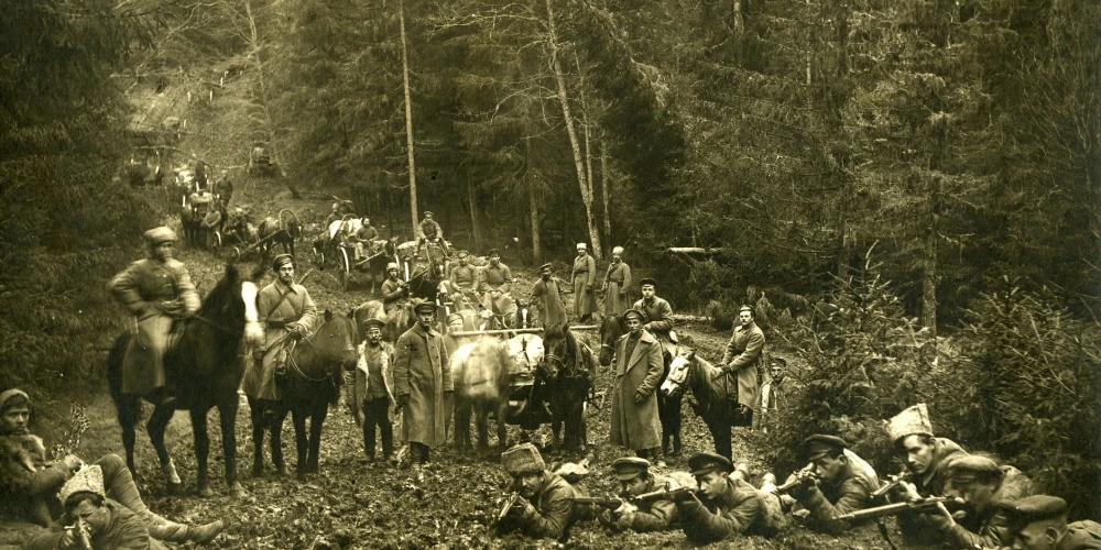 Sarkanie strēlnieki Sibīrijā.