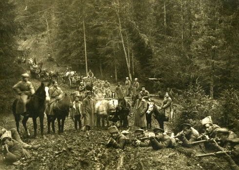 Sarkanie strēlnieki Sibīrijā.