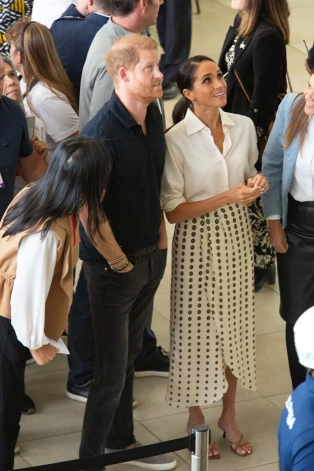 Prince Harry and Duchess of Sussex Meghan Harry during a visit to Colombia.