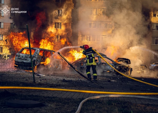 Sumu centrā trāpījusi krievu raķete