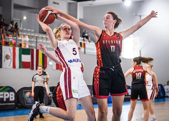 Latvijas U-16 basketbolistes Eiropas čempionātā zaudē Beļģijai un cīnīsies par 9.-16. vietu