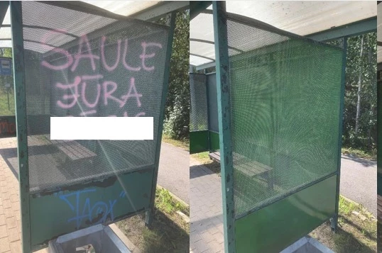 Nesen pārkarsuši „mākslinieki” ar savu necenzēto mākslu “uzbruka” autobusu pieturām Carnikavas pagastā.