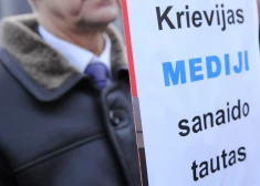 Protests pret "krievu mediju melīgās propagandas kampaņu".