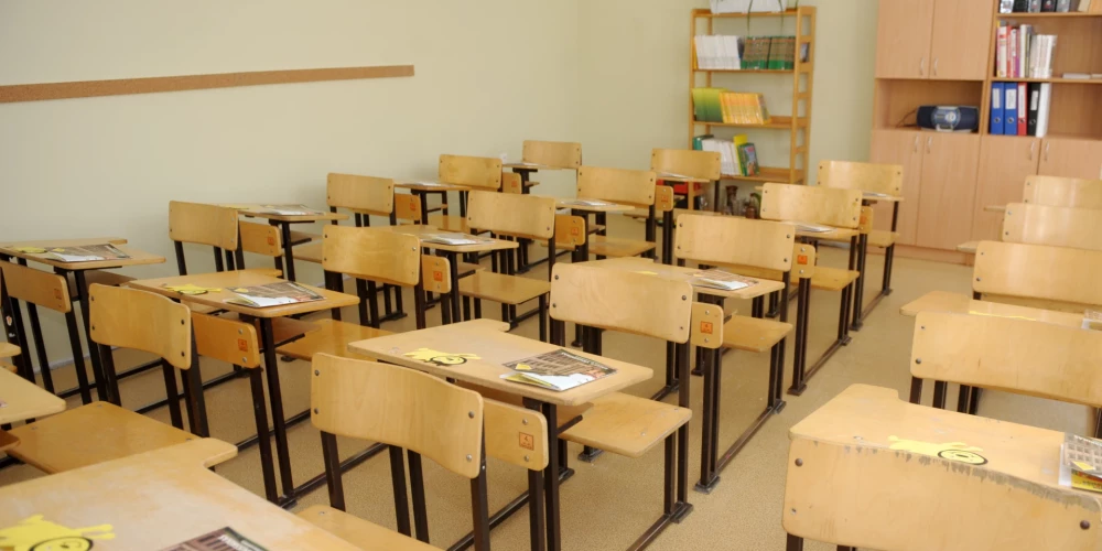 Mācību klase Rīgas 6.vidusskolas sākumskola Zinību dienā.