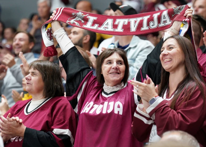 Latvijas un Slovēnijas hokeja izlašu spēle olimpiskajā atlases turnīrā (foto: Latvijas Hokeja federācija)