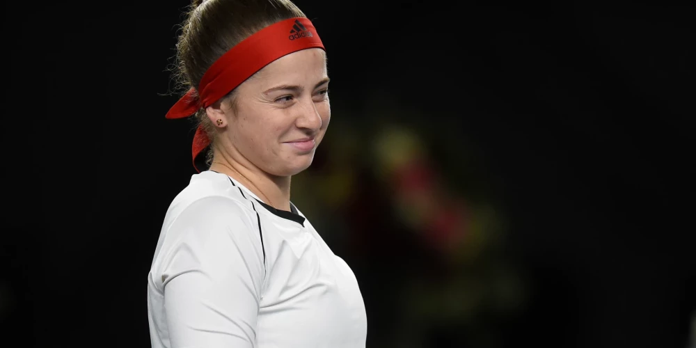 Latvijas tenisiste Aļona Ostapenko. 