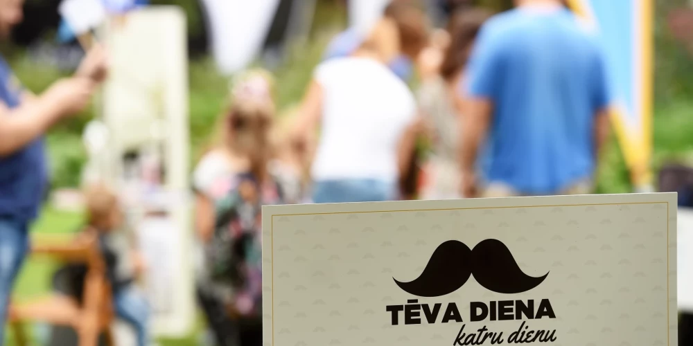 Tēva dienas pasākums Vērmanes dārzā.