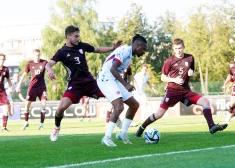 Eiropas U-21čempionāta kvalifikācijas spēle futbolā starp Latvijas un Norvēģijas vīriešu izlasēm stadionā "Sloka".