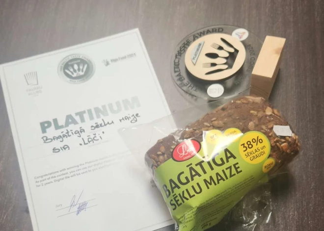 "Lāči" iegūst augstāko novērtējumu pārtikas kvalitātes konkursā “The Baltic Taste Award”, saņemot platīna medaļu