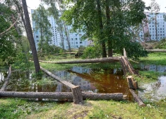 Vētras postījumi Jūrmalas pilsētā.