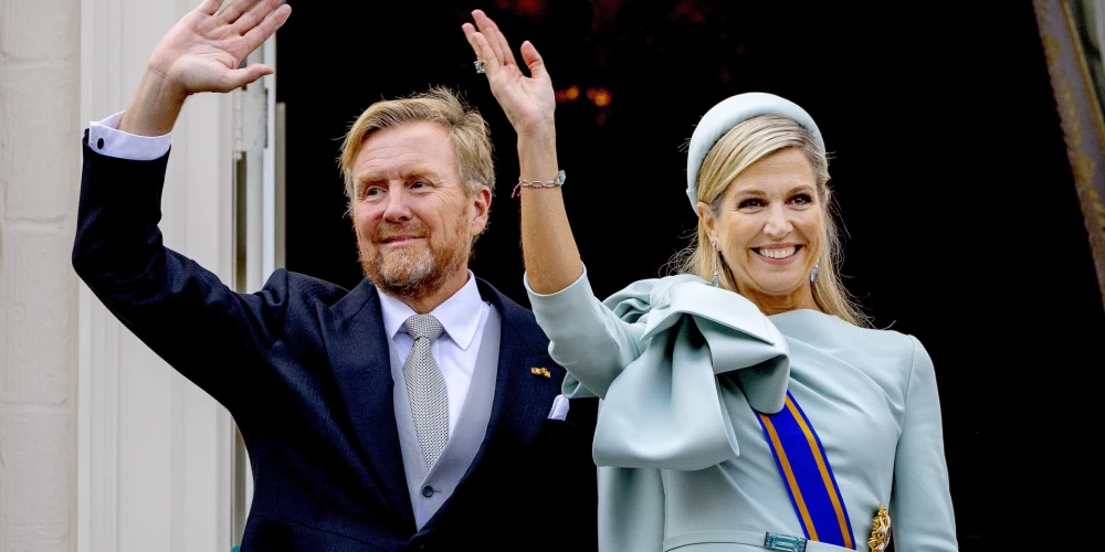 Nīderlandes karalis Vilems Aleksandrs ar karalieni Maksimu 2024. gadā.