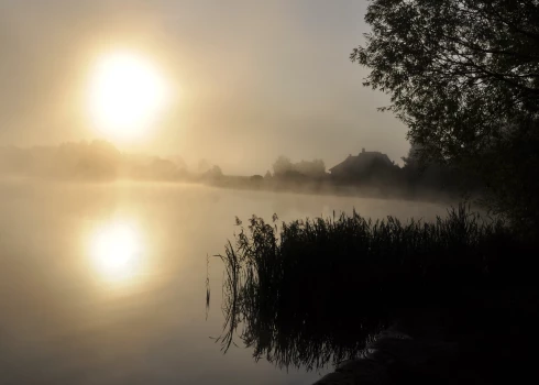 Migla virs Šuņezera vai Šuņazara Daugavpils pilsētā.