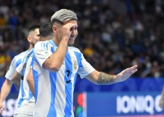 Futbola kluba "Riga" pārstāvis Anhels Klaudinjo ar gūtajiem vārtiem palīdzēja Argentīnai iekļūt telpu futbola Pasaules kausa finālā (ekrānuzņēmums no "X")