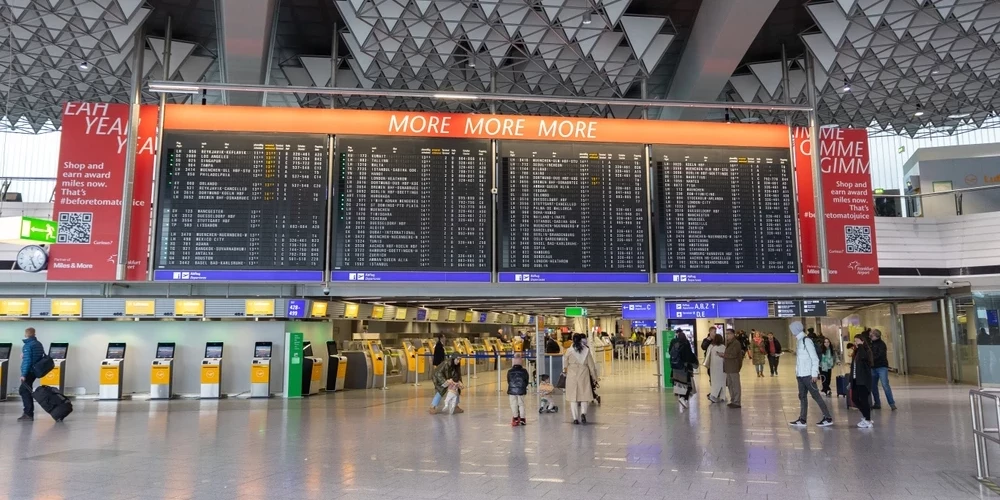 Viena no Eiropas lielākajām tranzīta lidostām - Frankfurte.