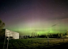 Северное сияние в Скрунде.