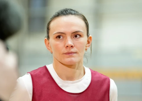 Latvijas sieviešu basketbola izlases līdere Anete Šteinberga.