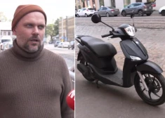 VIDEO: pateicoties vērīgiem iedzīvotājiem Oskaram izdodas atgūt Āgenskalnā nozagto motorolleru