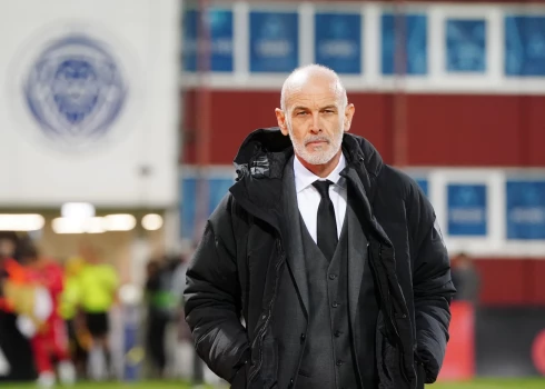 Latvijas Nacionālās futbola izlases jaunais galvenais treneris Paolo Nikolato UEFA Nāciju līgas spēlē futbolā starp Latviju un Ziemeļmaķedoniju "Skonto" stadionā.
