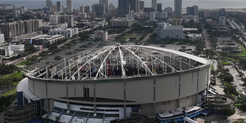 Sapostītais "Tropicana Field" stadions pēc "Miltona" ārdīšanās