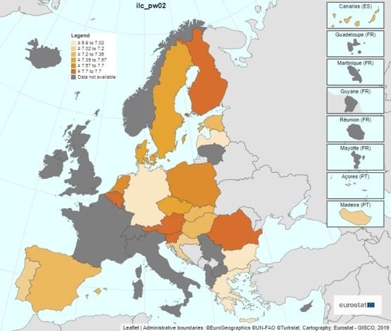 Kopumā ES pilsoņi ir apmierināti ar savu dzīvi, jo cilvēku vecumā no 16 gadiem un vairāk apmierinātības līmenis vidēji ir 7,3 no 10, liecina "Eurostat" dati.