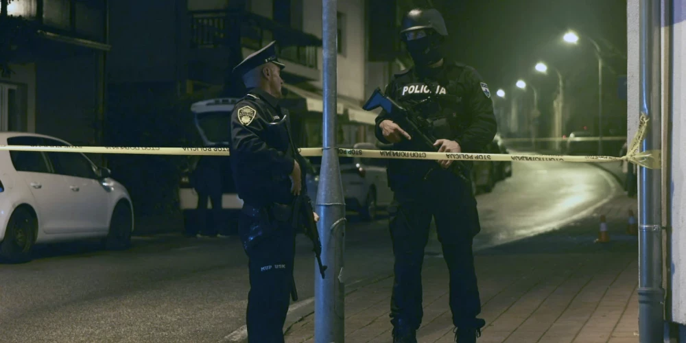 Bosnijas policisti uzbrukuma rajonā