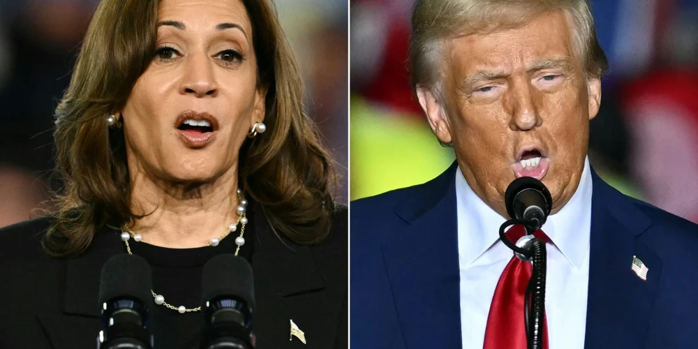 Baltā nama potenciālie saimnieki Kamala Harisa un Donalds Tramps