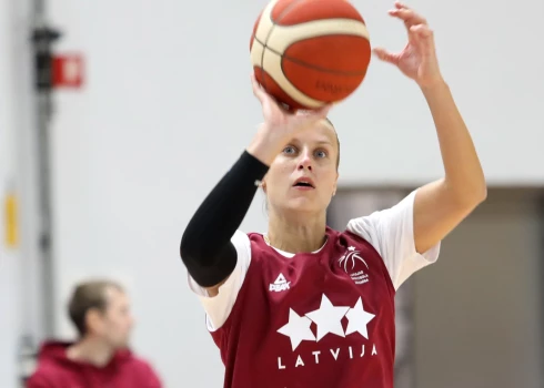 Latvijas sieviešu basketbola izlases viena no līderēm Kitija Laksa.