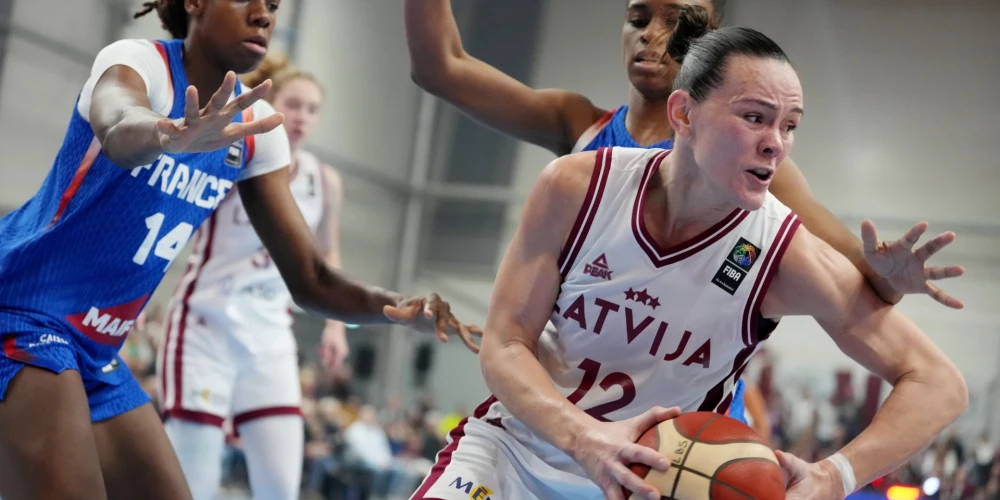 Latvijas sieviešu basketbola izlase 2025.gada Eiropas čempionāta kvalifikācijas mačā tiekas ar Parīzes olimpisko spēļu vicečempioni Franciju