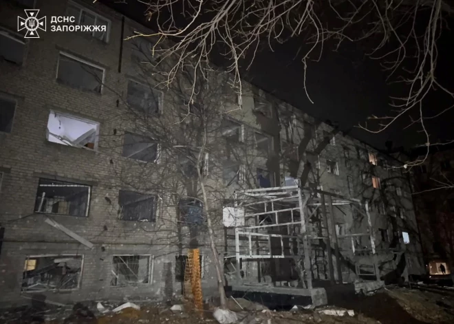 Krievijas karaspēks naktī veica triecienus Zaporižjai un Mikolajivai