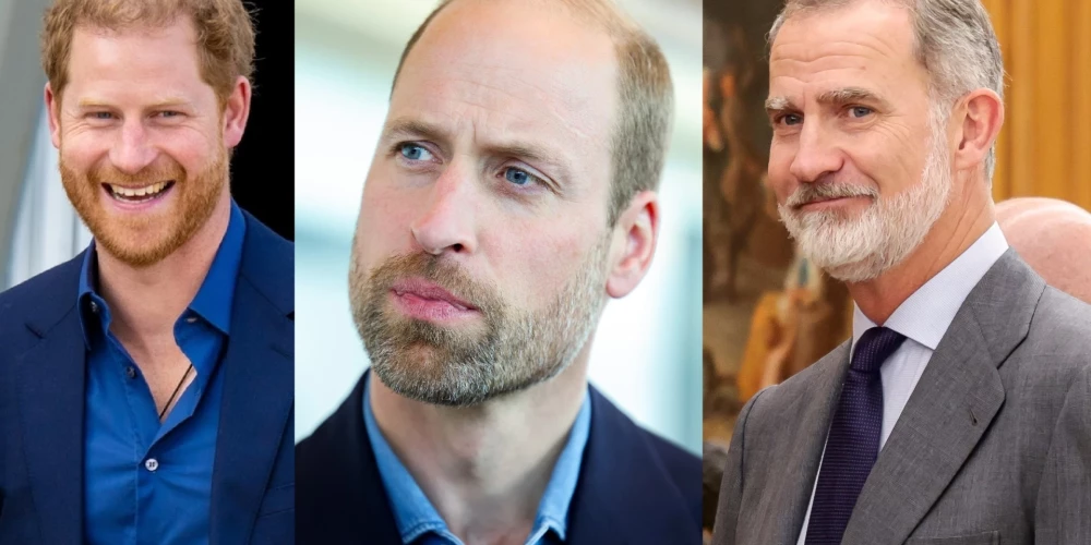 Princis Harijs, Velsas princis Viljams un Spānijas karalis Felipe.