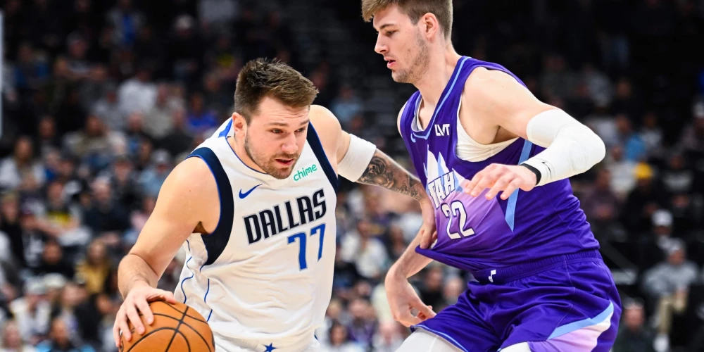 Luka Dončičs cenšas apspēlēt Kailu Filipovski.