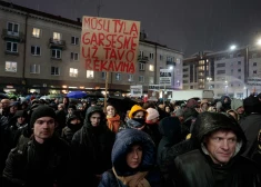 Vairāki tūkstoši pie Lietuvas Seima protestē pret "Nemunas rītausmas" iekļaušanu valdošajā koalīcijā.