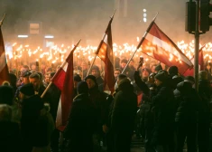  Tradicionālais 18. novembra lāpu gājiens Rīgas centrā (foto: Juris Rozenbergs)