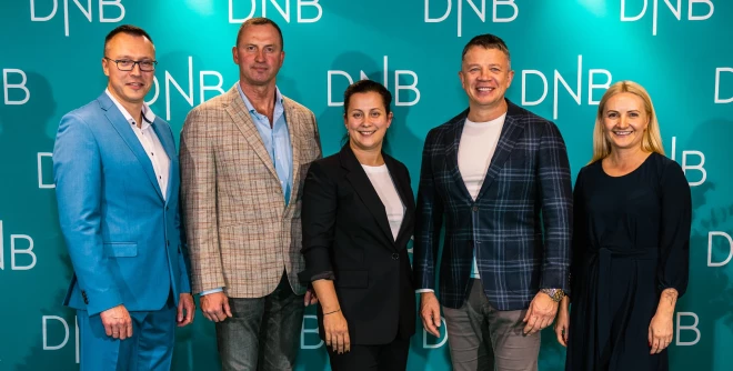 DNB Latvijas filiāles un Eften Capital vadības pārstāvji