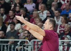 2025. gada Eiropas čempionāta kvalifikācijas turnīra spēle basketbolā vīriešiem starp Latvijas un Beļģijas komandām "Arēnā Rīga" .