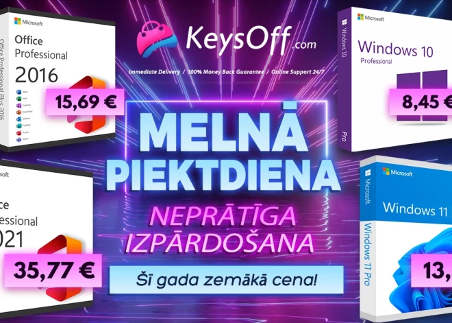 Melnās piektdienas programmatūru izpārdošana: Windows 11 Pro atslēga tikai par 13,55 EUR