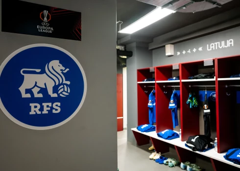 RFS ģērbtuve Daugavas stadionā.