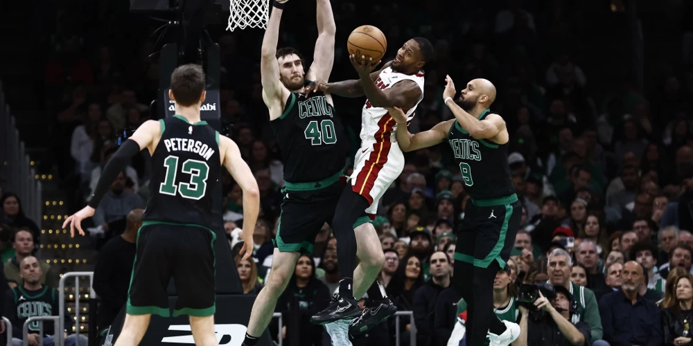 Porziņģis nespēlē "Celtics" uzvarā pār "Heat". 