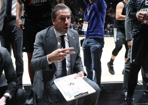 Luka Banki savā pēdējā spēlē Boloņas "Virtus" vadībā.