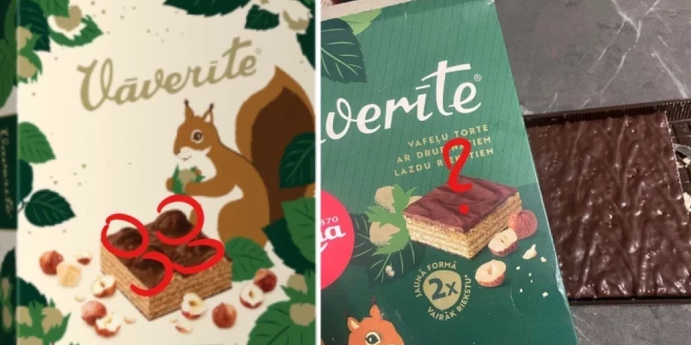 Жители выразили недовольство тем, что из вафельного торта от Laima исчезли лесные орехи.