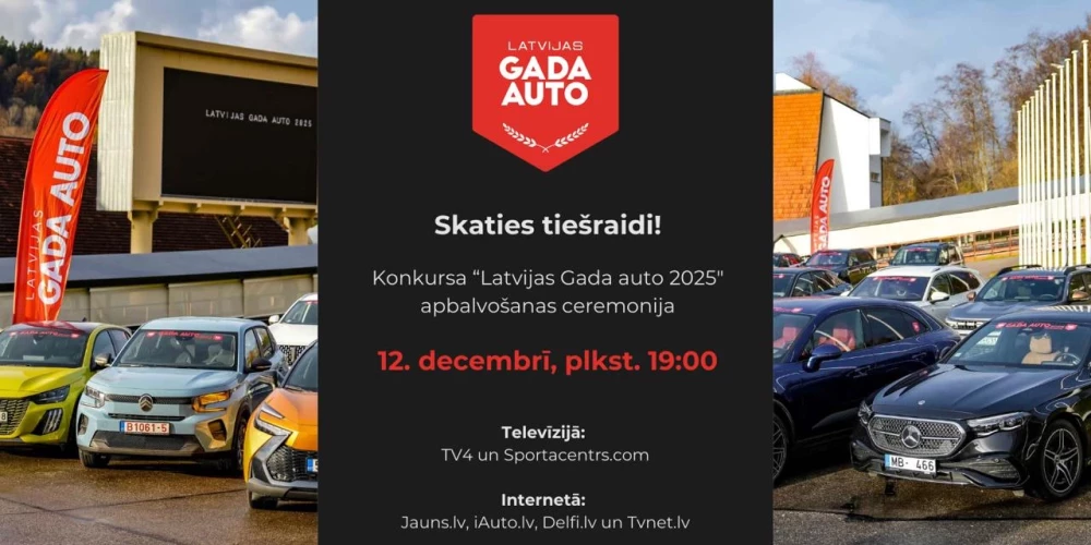 Tiks apbalvots "Latvijas Gada auto 2025"