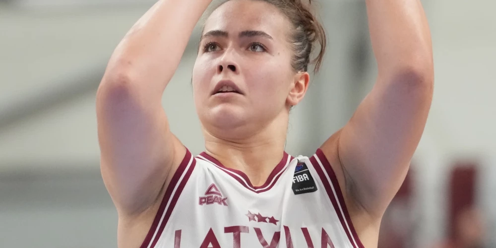 Latvijas sieviešu basketbola izlases uzbrucēja Aleksa Gulbe.