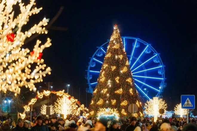 Рождественская елка в Даугавпилсе.