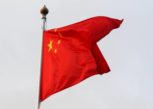 November 2, 2023, Saint Petersburg, Russia: The national flag of the People's Republic of China as a participating country at the 12th St. Petersburg International Gas Forum  (Credit Image: © Maksim Konstantinov/SOPA Images via ZUMA Press Wire)