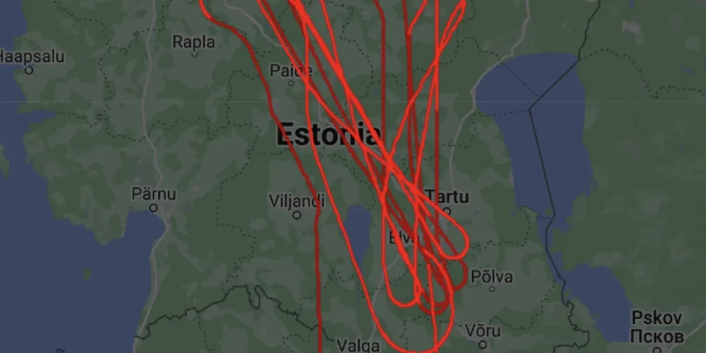 Neidentificēts lidaparāts riņķoja virs Igaunijas 2025. gada 8. janvārī.
